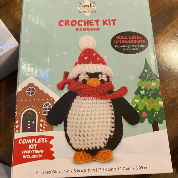 NEW Christmas Crochet Bundle of small reindeer penguin and gingerbread man kits - Picture 5 of 8